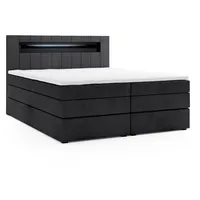 M-punkt Boxspringbett KUBA KING mit Bettkasten 180 x 200