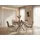 WFL GROUP Runder Ausziehtisch 100 x 76 x 100 cm Craft Eiche braun
