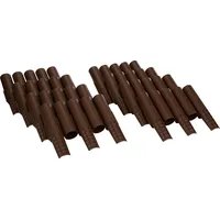 Gartenpalisade "IPAL5S" Kunststoff braun 220 cm 8-tlg.