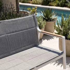 Oviala 4-Sitzer Gartenmöbelset Aluminium grau/weiß