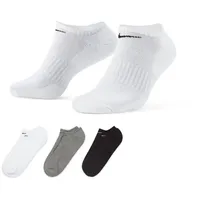 Nike Unisex Everyday Cushioned Training No-Show Socks (3 Pairs) bunt