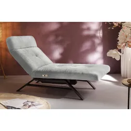 KAWOLA Relaxliege AMERIVA Polyester 80 x 110 x 158 cm Silber mit Kissen und Kopfteil