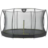 EXIT TOYS Silhouette Bodentrampolin 366 cm inkl. Sicherheitsnetz schwarz