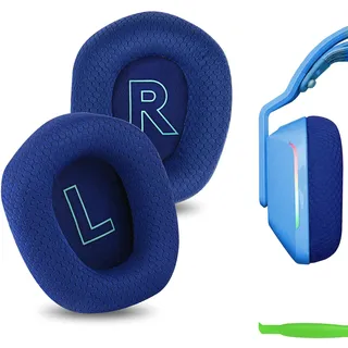 Geekria Comfort Mesh-Stoff-Ersatz-Ohrpolster für Logitech G733, G535, G335 Kopfhörer, Ohrpolster (blau)