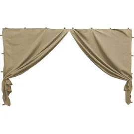 Quick Star Seitenwand Set für Pavillon 3x4 m 2 Stück Beige 3 x 4 m