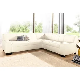 DOMO collection Ecksofa »Norma, moderne Armlehnen, zeitlos und elegant, L-Form«, wahlweise mit Bettfunktion beige