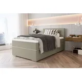 99rooms Phönix Mini Boxspringbett 90x200 cm Webstoff MALMO_NEW Beige