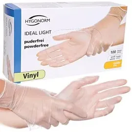 Franz-Mensch Einmalhandschuhe Ideal Light, transparent,100 Stk, Vinyl, chemikalienbeständig, lebensmittelecht, Größe XXL