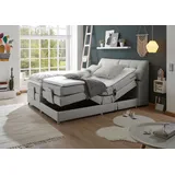 ed exciting design »Carpino«, inkl. Motor, Stauraum im Kopfteil und Topper grau