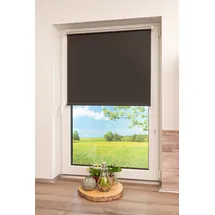 K-HOME Seitenzugrollo K-HOME "Thermo Klemmfix-Rollo" Gr. 18, schwarz, B:120cm H:150cm, Polyester, Rollos, 1 Stück