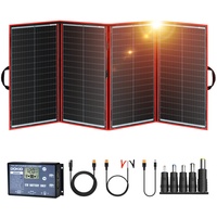 DOKIO High Efficiency, Solarpanel 300W Faltbar Monokristallinen Solarmodul mit Laderegler (2 USB Port) Perfekt für Camping, Boot und Adventure