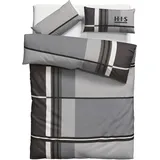 H.I.S. Bettwäsche "Cassia", grau, B/L: 135cm x 200cm, 1 Stk., 1 Stk., Linon, B/L: 40cm x 80cm, 2, Linon, Obermaterial: 100% Baumwolle, Bettwäsche, Bettwäsche, in sportlichem Karo Design,Bettwäsche aus Baumwolle,ab Gr. 135x200 cm