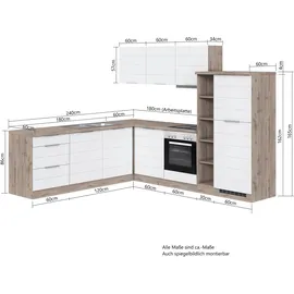 Held Winkelküche L-Form 240 x 270 cm grau