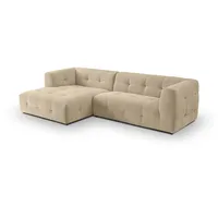 xonox Eckcouch Webstoff 2-Sitzer Beige