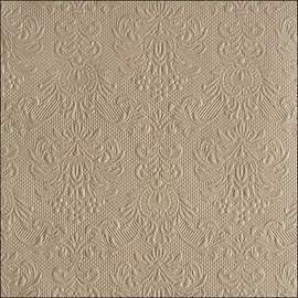 Ambiente Home Ambiente Servietten Lunch / Party 33x33cm Elegance Taupe geprägt / embossed