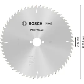 Bosch Kreissägeblatt Optiline Wood 250 x 30 x 3,2 mm 60