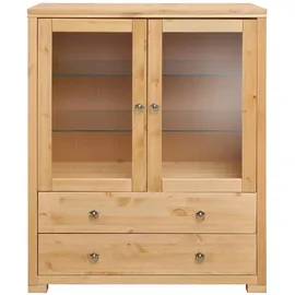 OTTO home Wohnwand Gotland, (Set, 3-St), bestehend aus 1 Highboard, 1 TV-Lowboard und 1 Vitrine beige