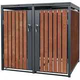 ML-Design Mülltonnenbox 132 x 80 x 116,3 cm anthrazit