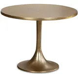 FineBuy Couchtisch Rund Gold Aluminium 60 x 46,5 cm