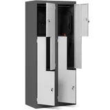 Jan Nowak Z02 Spind Garderobenschrank 185 x 80 x 45 grau-weiß