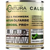 Contura Bio Wetterschutzfarbe Naturöl Fachwerk Haus Ölfarbe Öko Leinölfarbe Holz Farbe (Braun, 1 Liter)