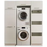 laundreezy Waschmaschinenschrank 167,5 x 200 x 67,5 cm Weiß Metall