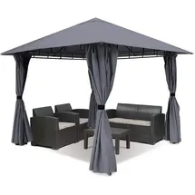 Sekey Garten Pavillon 3 x 3 m inkl. 4 Seitenteile Grau