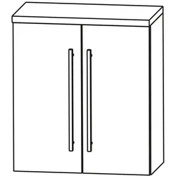 Puris Crescendo Oberschrank 60 x 23 x 66,8 cm mit 2 Türen, Badmöbel,