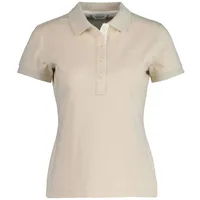 GANT Damen Poloshirt 1er Pack CONTRAST COLLAR PIQUE POLO, Soft Oat, Large