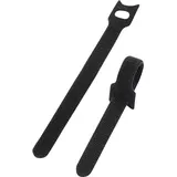 BASETECH STD-150 Klettkabelbinder zum Bündeln Haft- und Flauschteil (L x B) 150 mm x 13 mm Schwarz 10 St.