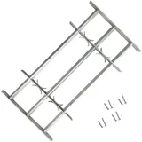 vidaXL Fenstergitter Verstellbar mit 3 Querstäben 1000-1500 mm