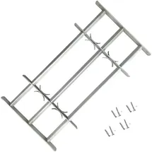 vidaXL Fenstergitter Verstellbar mit 3 Querstäben 1000-1500 mm
