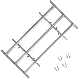 vidaXL Fenstergitter Verstellbar mit 3 Querstäben 1000-1500 mm