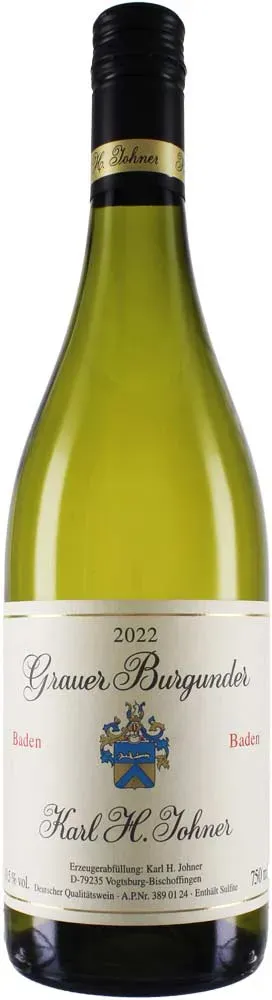 Weingut Karl H. Johner 2022 Karl H. Johner Grauer Burgunder 2022 Grauburgunder Deutschland