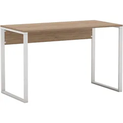 Schreibtisch DECORTIE "INNA SCHREIBTISCH", braun (eiche), B:110cm H:75cm T:60cm, Tische, Leichte Montage, Lagerung, Platzsparend