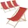 ECD Germany Sonnenliege 100 x 57,5 x 83 cm Rot