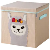 Lifeney Aufbewahrungsbox mit Deckel Lama, 33x33x33cm | Gr.: onesize