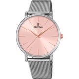 Festina Damen Analog Quarz Uhr mit Edelstahl Armband F20475/2