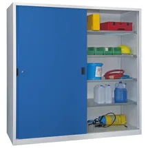 Pavoy Büroschiebetürenschrank 195 x 150 x 40 lichtgrau