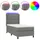 vidaXL Boxspringbett 90 x 190 cm Dunkelgrau