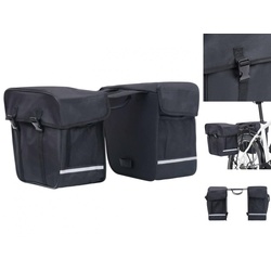 vidaXL Fahrradtasche Doppel-Fahrradtasche für Gepäckträger Wasserdicht 35 L Schwarz schwarz