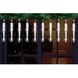 Trendline LED Eiszapfenlichterkette mit 50 LED weiß, für den Innen- und Außenbereich