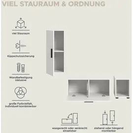 xonox.home Xonox Wohnwand weiß B/H/T: ca. 75x32x34 cm Wohnzimmer, Wohnwände, Anbauwände