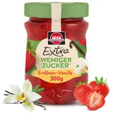 Schwartau Extra Weniger Zucker Erdbeer-Vanille, zuckerreduzierter Fruchtaufstrich, 300g