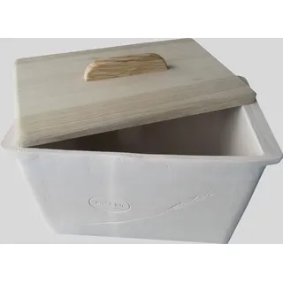 Stonecrystall Brotkasten aus Ton, gebrannt, unglasiert. Nicht glasierter Brottopf, ca. 12 Ltr Handarbeit