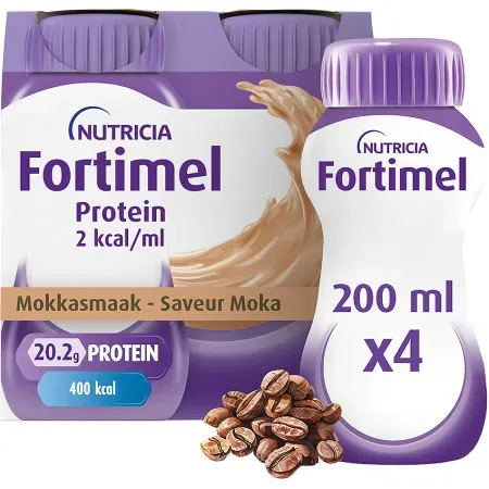 Fortimel Protein 2kcal Mokkageschmack Flaschen 4x200ml