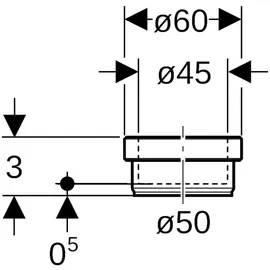 Geberit Anschlusssteckmuffe d50/45