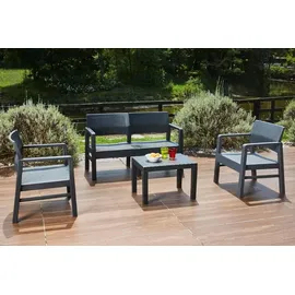 Dmora Outdoor-Lounge-Set 4-tlg. Anthrazit