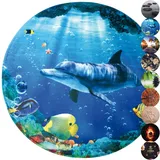 Sanilo Badteppich rund Delphin Korallen Ø 80 cm