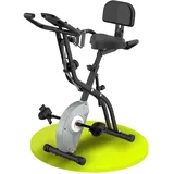 ATIVAFIT 3-in-1 Heimtrainer Fahrrad klappbar Zuhause magnetisch angetrieben Hometrainer Fahrrad mit Handpulsmessung & LCD Monitor Fitnessgeräte für Zuhause platzsparend ideal für Sportler (Schwarz)